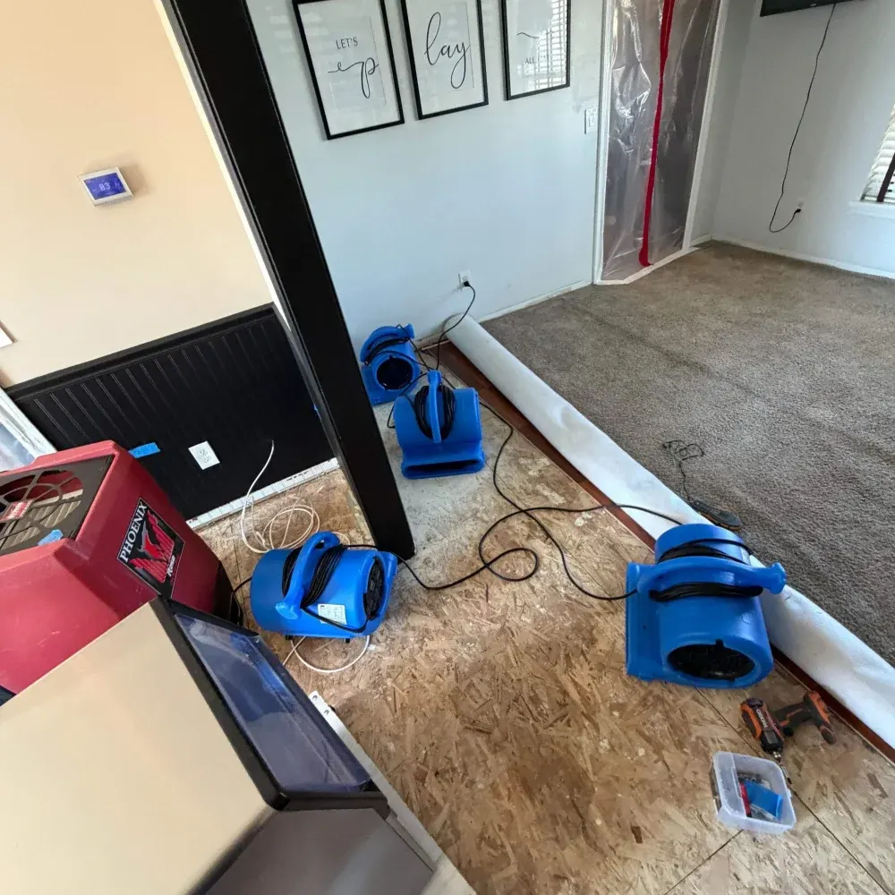 IICRC certified drying setup in Shelby County, IN