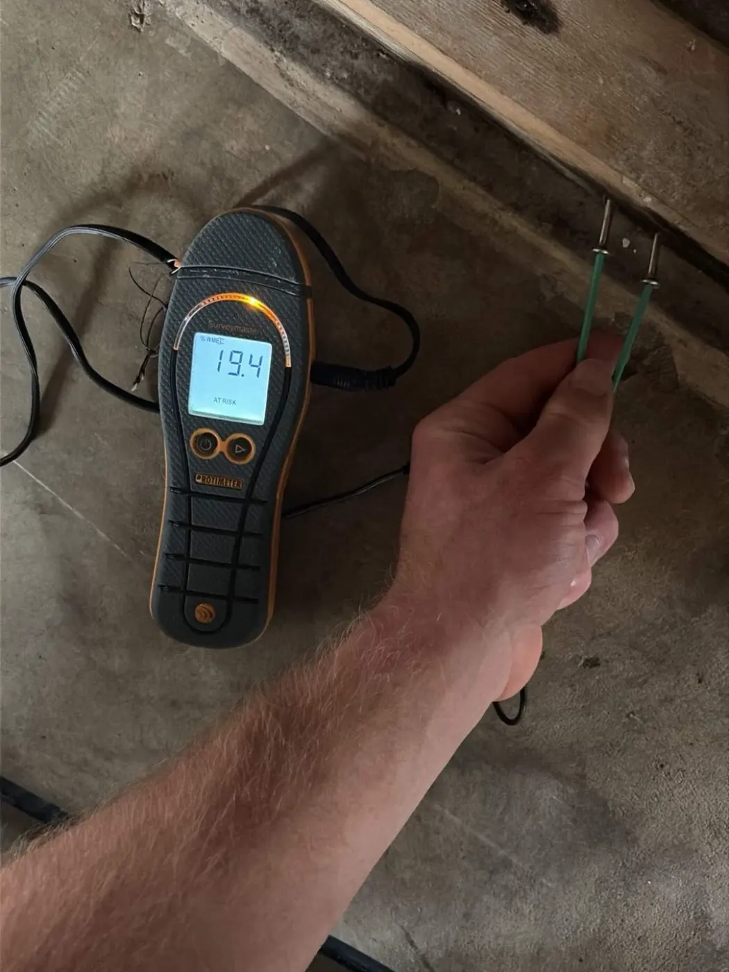 Documented moisture readings in Shelby County, IN
